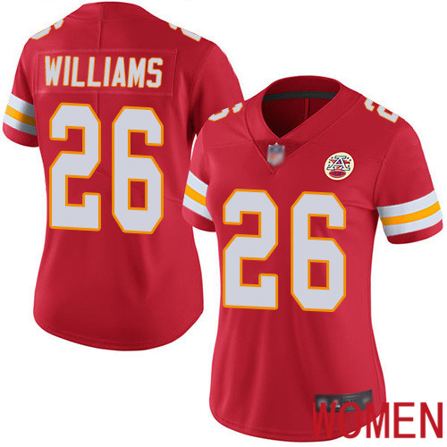 Women Kansas City Chiefs 26 Williams Damien Red Team Color Vapor Untouchable Limited Player Football Nike NFL Jersey
